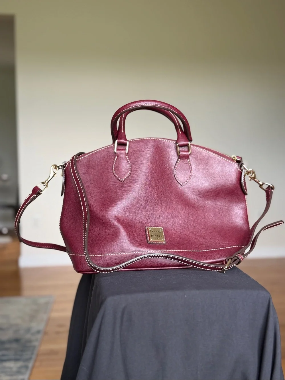 Dooney & Bourke Burgundy Leather Satchel